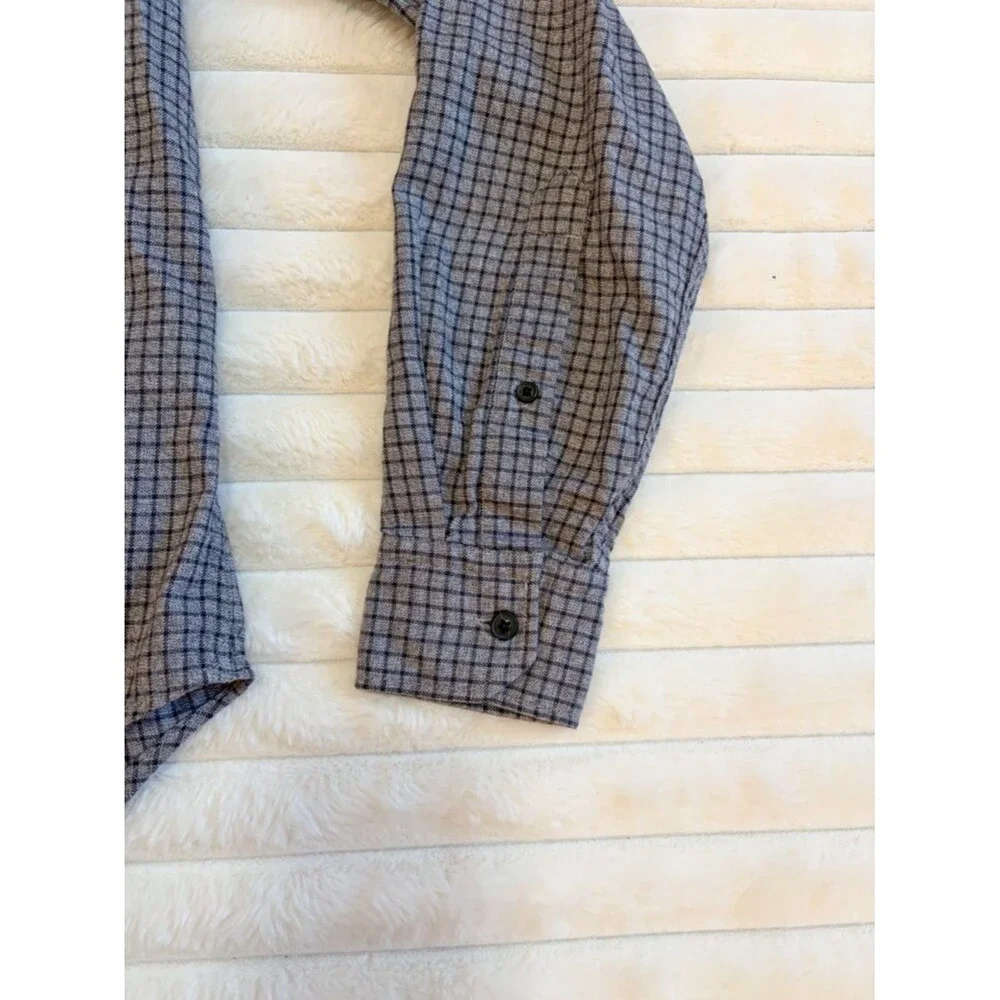 Banana Republic Camden Fit Button Down Shirt Men’s Small Blue Check Long Sleeve